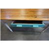 Image 2 : ANTIQUE PINE FARMHOUSE KITCHEN TABLE WITH DRAWER - ORIGINAL PAINT EXCEPT FOR DRAWER