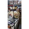 Image 2 : VINTAGE FLOOR LAMP WITH GLASS SHADE PAINTED WITH HORSE SCENES