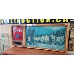 COORS LIGHT UP ADVERT CLOCK