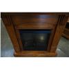 Image 2 : OAK FIREPLACE MANTLE WITH DIMPLEX ELECTRIC FIREPLACE