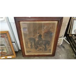 ANTIQUE FRAMED HORSE LITHOGRAPH