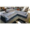 Image 1 : BRAND NEW PREMIUM OUTDOOR GIANT L SECTIONAL W/ DARK GREY CUSHIONS AND 3 ACCENT PILLOWS - RETAIL $219