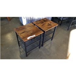 NEW PAIR OF MODERN INDUSTRIAL END TABLES RETAIL $269