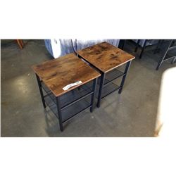 NEW PAIR OF MODERN INDUSTRIAL END TABLES RETAIL $269