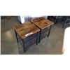 Image 1 : NEW PAIR OF MODERN INDUSTRIAL END TABLES RETAIL $269