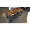 Image 1 : NEW PAIR OF MODERN INDUSTRIAL END TABLES RETAIL $269