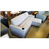 Image 2 : BRAND NEW PULL OUT SOFA BED RETAIL $1199 GREY FABRIC W/ STORAGE  83" X 52"