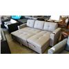 Image 9 : BRAND NEW PULL OUT SOFA BED RETAIL $1199 GREY FABRIC W/ STORAGE  83" X 52"