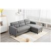 Image 1 : BRAND NEW GREY TUFTED REVERSIBLE SECTIONAL SOFA - RETAIL $899