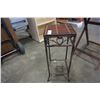 Image 3 : IKEA FOLDING PATIO SIDE TABLE AND METAL PLANTER STAND