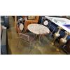Image 1 : METAL AND TILE TOP BISTRO SET - 3 LOOSE PIECES