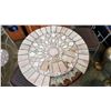 Image 2 : METAL AND TILE TOP BISTRO SET - 3 LOOSE PIECES