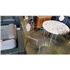 Image 3 : METAL AND TILE TOP BISTRO SET - 3 LOOSE PIECES