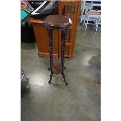 MAHOGANY BARLEY TWIST PLANTER STAND