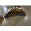 Image 3 : 2 LEADED GLASS WALL SCONCE SHADES