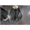 Image 2 : Pair of brass and smoked glass lamps