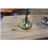 Image 7 : Pair of brass and smoked glass lamps