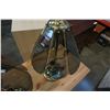 Image 9 : Pair of brass and smoked glass lamps