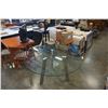 Image 1 : ROUND GLASS DINING TABLE WITH 4 MODERN CHAIRS