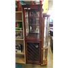 Image 1 : 2 PIECE GLASS WINE DISPLAY CABINET