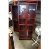 Image 1 : RED 2 DOOR DISPLAY CABINET