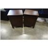 Image 1 : PAIR OF BROWN 1 DOOR NIGHTSTANDS