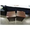 Image 2 : PAIR OF BROWN 1 DOOR NIGHTSTANDS