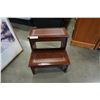 Image 1 : MAHOGANY LEATHER INSERT BEDSIDE STAIRS