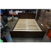 Image 1 : QUEENSIZE ESPRESSO BEDFRAME WITH UNDER BED STORAGE DRAWER