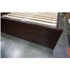 Image 2 : QUEENSIZE ESPRESSO BEDFRAME WITH UNDER BED STORAGE DRAWER