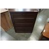 Image 1 : BROWN 4 DRAWER CHEST OF DRAWERS