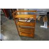 Image 1 : ANTIQUE OAK FOLDING SHELF MADE IN PEOPLES REPUBLIC OF CHINA - APPROX 46 INCHES TALL