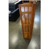 Image 2 : ANTIQUE OAK FOLDING SHELF MADE IN PEOPLES REPUBLIC OF CHINA - APPROX 46 INCHES TALL