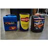 Image 1 : 2 hotwheels die cast carrying cases and ray o vac waste bin