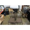 Image 1 : 4 METAL WICKER LOOK SEAT PATIO CHAIRS WITH TILE ACCENTS