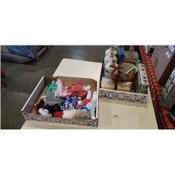 2 boxes of porcelain face dolls and collectibles
