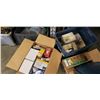 Image 1 : 2 BOXES OF LIGHTBULBS, FLOOD LIGHTS, AND TRACK LIGHTS