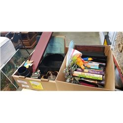 2 Boxes of novels and collectibles