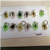 Image 1 : TRAY OF 10 ENCASED SCORPION AND BEETLE KEYCHAINS