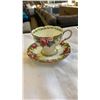 Image 2 : PARAGON TAPESTRY ROSE CHINA, 5 CUPS AND SAUCERS, CREAM AND SUGAR AND PLATES