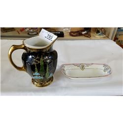 MALING PITCHER AND NORITAKE DISH