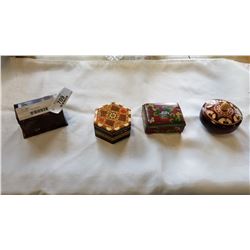 4 ESTATE LIDDED BOXES