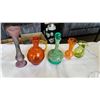 Image 2 : LOT OF 5 ART GLASS VASES AND PITCHERS