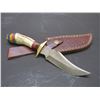 Image 1 : Unmarked Damascus Knife- 5" Blade- 4.25" Handle