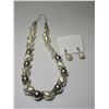 Image 1 : Free Form Pearls And Sterling Beads Necklace And Earrings Set