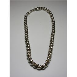 Marked 925 Italy Hammered Sterling Necklace