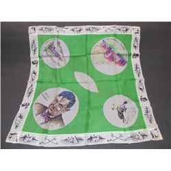 Antique Will Rogers Silk Scarf- 25" X 25"