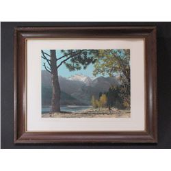 Signed Ernst Peterson Photo- Lake Como October- 16" X 13"