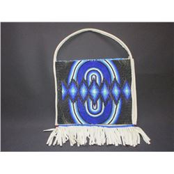 Beaded And Fringed Possible Bag W/ Handle- 14.5" X 12.5"