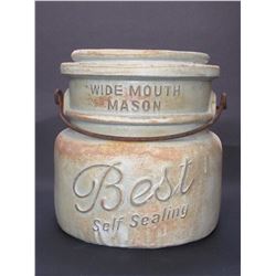 Wide Mouth Mason Best Self Sealing Crock- 16"H X 15"W